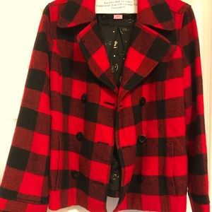 PINK Victoria’s Secret Red & Black Flannel Jacket